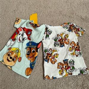 Boys Nickelodeon Paw Patrol T-shirt Set of 2 NWT Size 12 Months